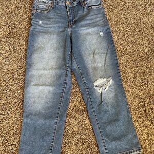 Maurices Blue Cropped Boyfriend Jeans